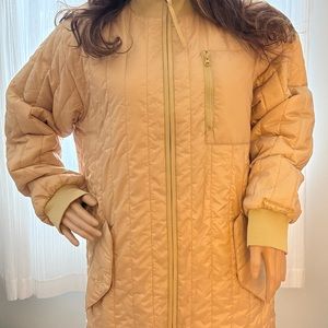 Nike Sportswear Therma-FIT Tech Pack Long Jacket Gold/Tan Womens Med.- MSRP $200